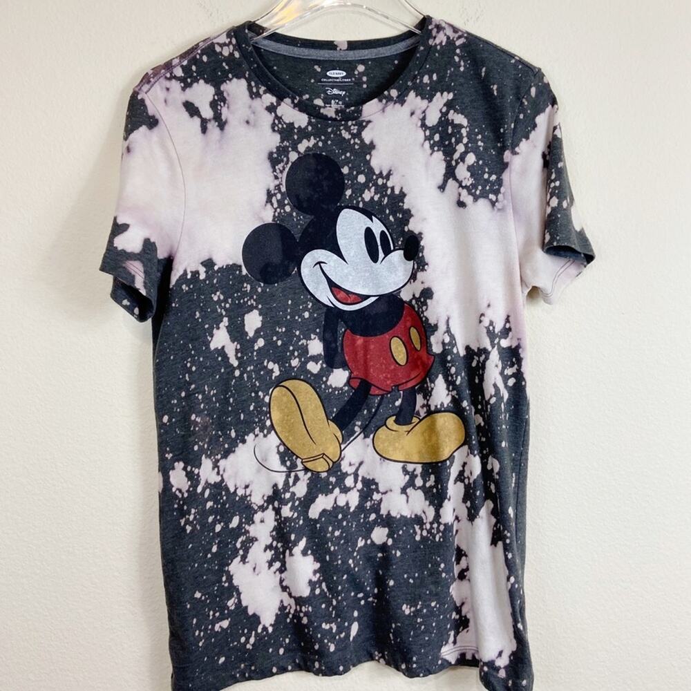 Custom Bleached Disney Mickey Mouse Tshirt
